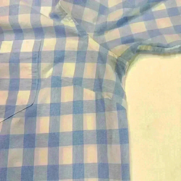 Gap Gingham Button Down S Coastal Blue Check Shirt Nautical Boyfriend Fit - Picture 12 of 12